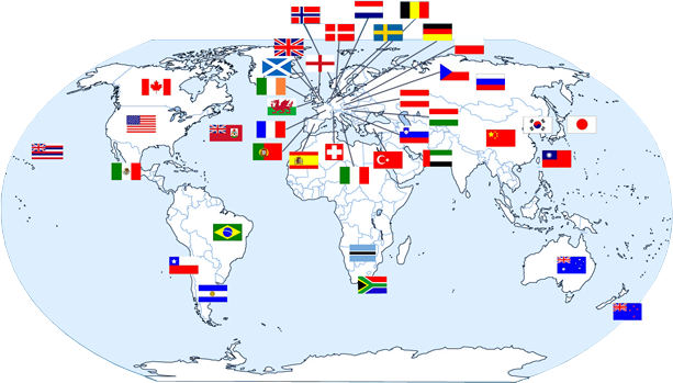 Continent Flags Transp